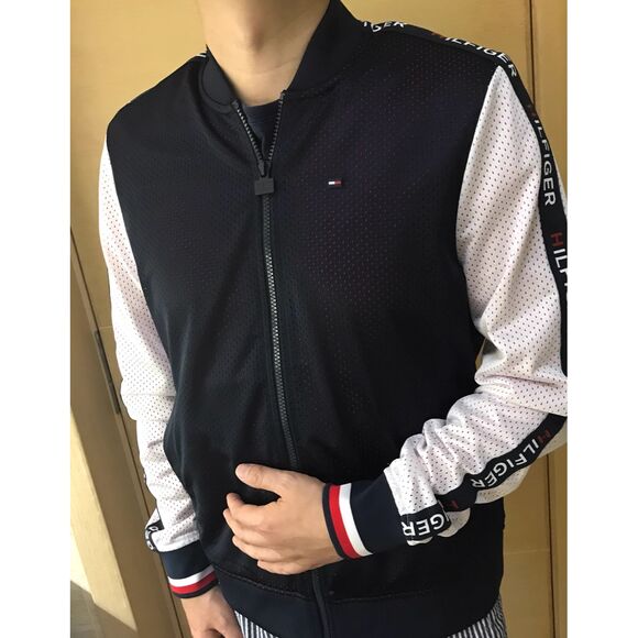 Vintage Tommy Hilfiger Track Zip Front Mesh Jacket small S - Picture 1 of 6